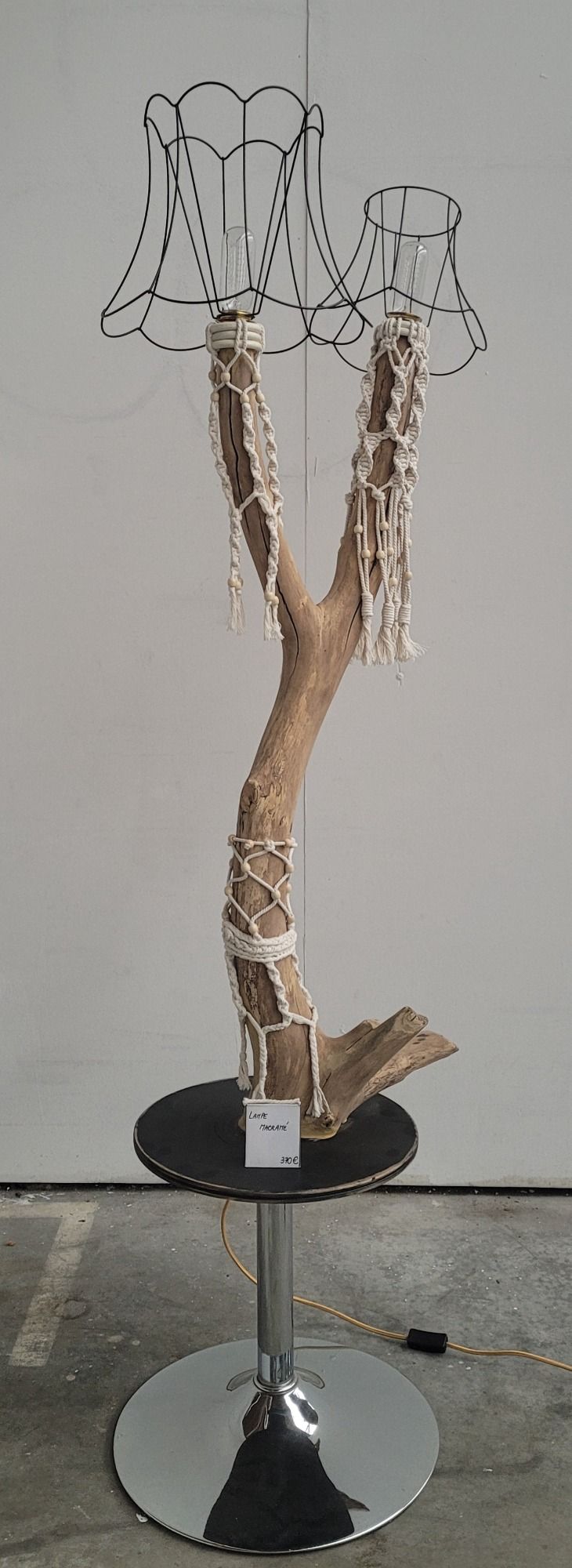 Lampe macramé
