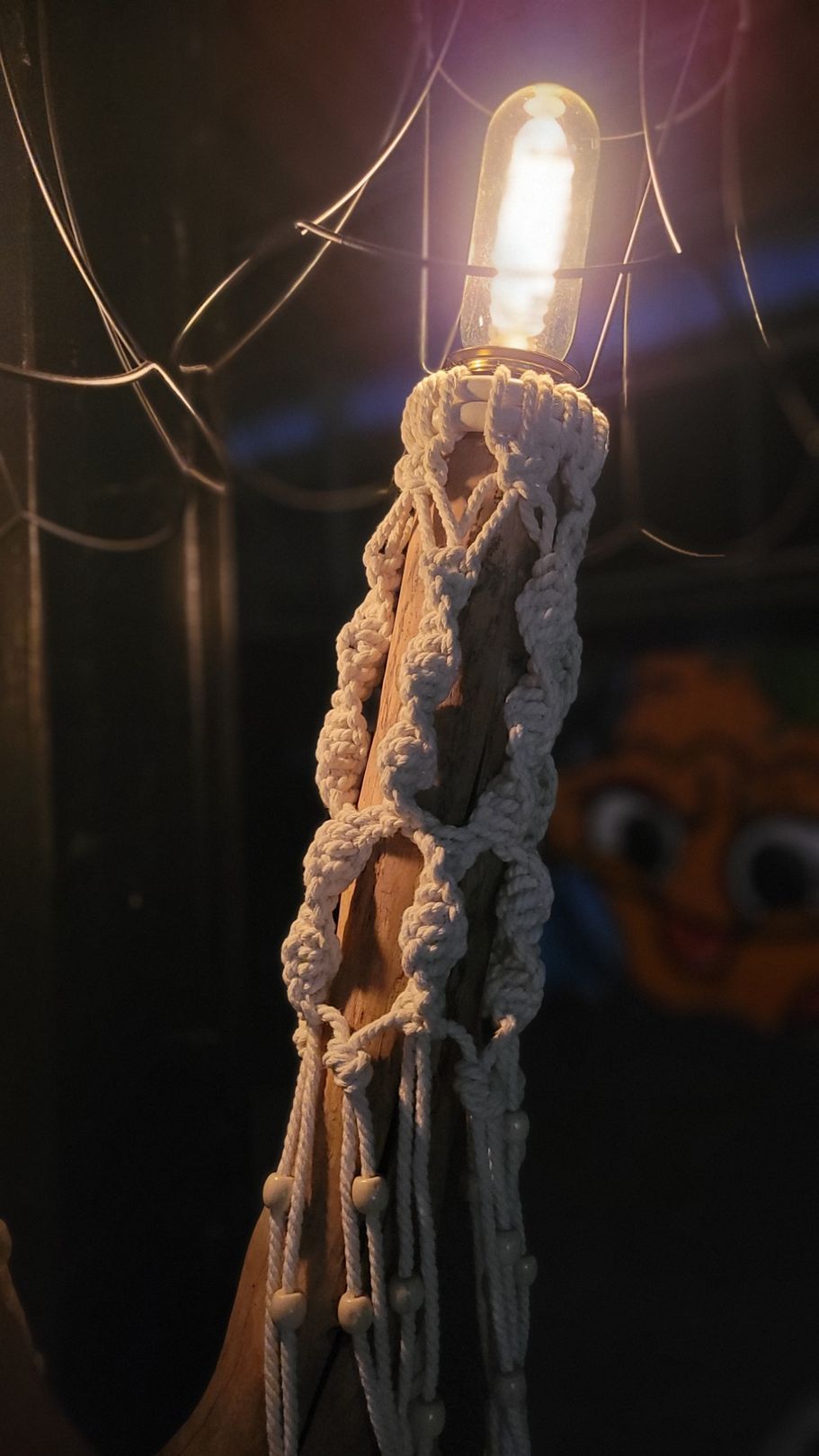 Lampe macramé