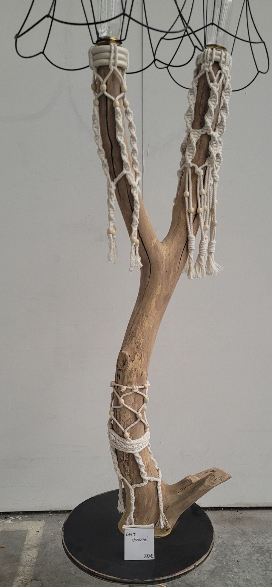 Lampe macramé