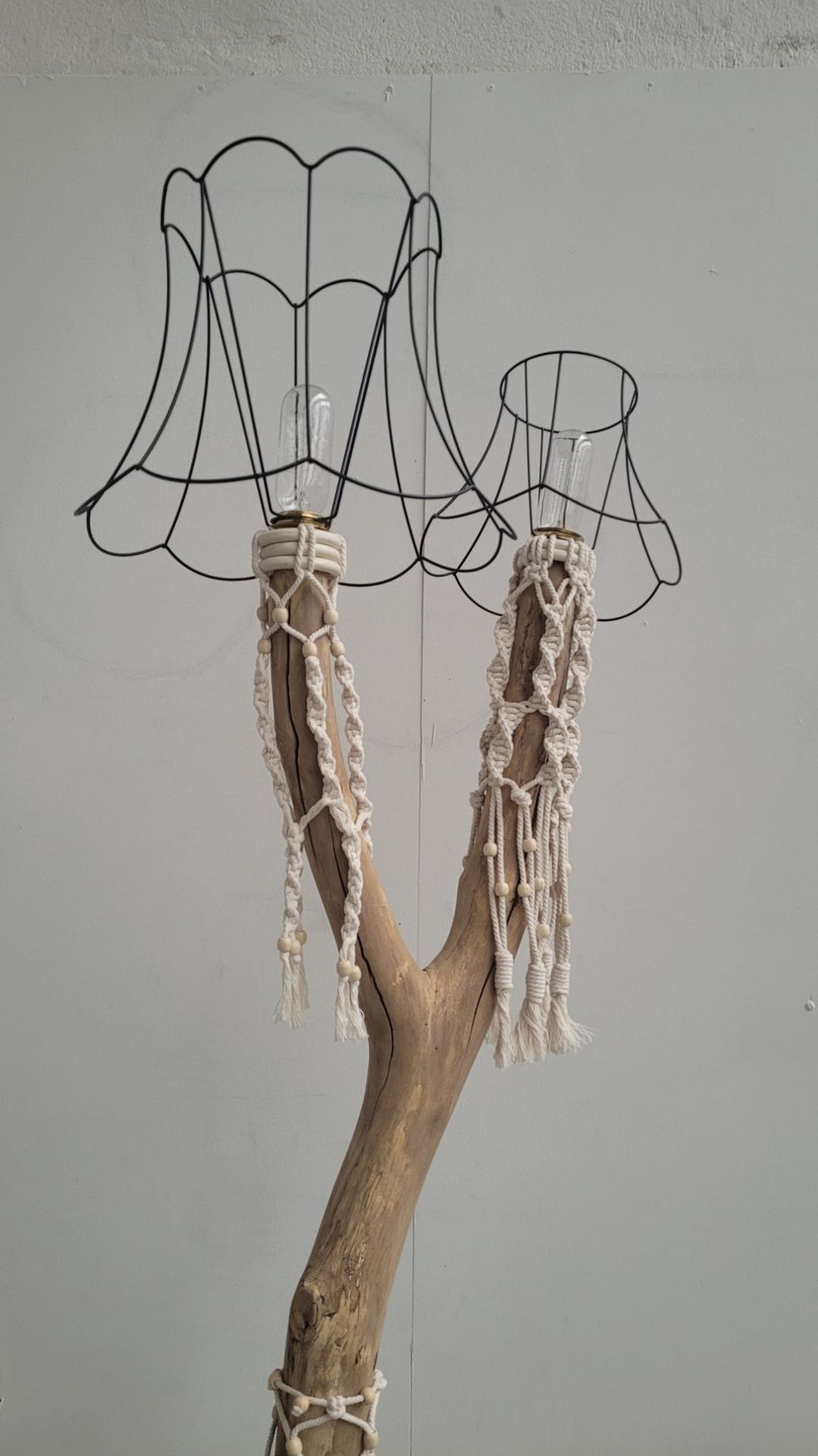 Lampe macramé
